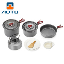 Outdoor picnic camping equipment supplies Camping pot Picnic portable large set pot tableware set cookware pot