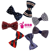 Pretty rabbit childrens bow tie British boy knitted bow tie student performance clothing bow flower boy bow tie