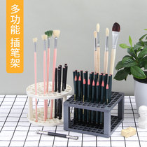 Art students Special 96-hole square pen holder storage box multi-function placement drawing round pen holder brush pen holder 96 grid brush holder storage oil painting watercolor gouache pen holder pen shelf