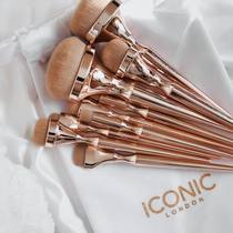 English spot Iconic London HD high definition facial makeup brush set 9 foundation brush concealer brush