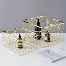 ins Nordic minimalist iron art storage basket Creative home magazine clothing fruit containing basket with handheld basket