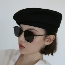 Fashion box mens and womens polarized sun glasses retro frame tide Korean black Harajuku wind myopia sunglasses round face