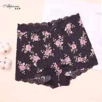Love Bina printed high waist No sensual underpants Feminists No marks Big Code Lace Pure Cotton Crotch Comfort Pro-skin Flat Corner Pants C298