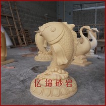 Sandstone glass fiber reinforced plastic sculpture relief indoor and outdoor urban garden landscape decoration materials landscaping upright water spray fish