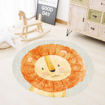 Cartoon round carpet cute bedroom bedside cute childrens room floor mat basket carpet machine washable
