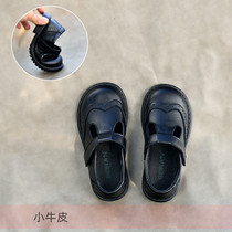 Belan childrens shoes girls leather shoes leather princess shoes black single shoes British style childrens shoes baby soft bottom autumn