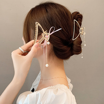  Tassel catch clip fairy summer back hairpin French butterfly pendant hairpin Korean fairy shark clip hair accessory