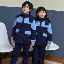 Kindergarten garden clothes thick warm and warm assault clothes childrens class clothes can be removed hooded autumn and winter primary school uniforms