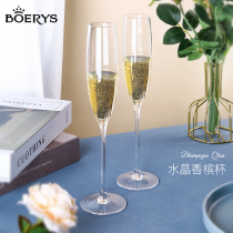 Champagne Glass 2 sets creative crystal glass wine glasses goblet pair sparkling wine glasses 6 pack European style