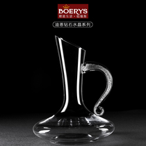 Crystal red wine glass set diamond decanter household high-footed glass wine glass 2 4 pieces of personalized wine set