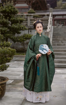 Daoding Hanfu tangled branch grape pattern four-in-one moire imitation gold pass flower Luo Vertical collar oblique lapel gown Bright round collar Taoist robe