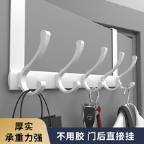 Door rear hanger hanging hanger wall-mounted door back style Space aluminum free of punch without scar Bedroom white hood hook containing shelf