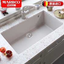 German imported Mai Ruibo white quartz stone basin kitchen sink granite single trough sink 933