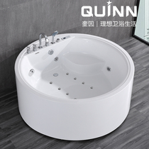 Quinn acrylic one round independent bathtub adult couple double massage surfing Japanese Net red tub pool