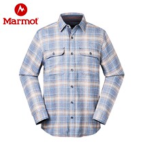 Marmot Groundhog spring new outdoor double-sided polished flannel quick-drying breathable Mens long sleeve shirt