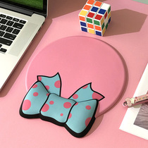  Creative bow mouse pad wrist support 3d memory cotton hand holder Cute cartoon girl ins wind office comfortable wrist pad soft rubber pad computer game Korean version of the two-dimensional cute thing mouse pad