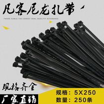 Black 5*250 250 bag width 3 6mm Fanke self-locking nylon cable tie