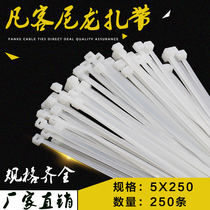 Fanke national standard self-locking nylon cable tie 5*250 250 pieces Package width 4 6mm