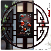 Jade carving crafts painting pendants living room study porch background wall decoration neoclassical Chinese carving Lotus