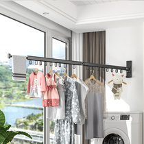 Folding drying rack outer balcony drying rack up rotating hidden telescopic Cowser Rod outdoor clothes drying artifact