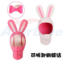 AturDive3mm star rabbit cartoon diving headgear diving cap pink white female warm sunscreen snorkeling
