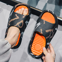 Summer slippers mens trends outside wearing 100 hitch casual sports anti-slip and anti-abrasion thick bottom coconut stomatoped with a cool drag