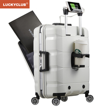 Lucky Club Front computer luggage for men and women password opening business travel small 20 inch trolley box