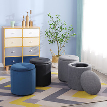 Storage stool storage stool creative doorway Shoes Stool Multifunction Leather Stool can sit round short stool Makeup Stool couch stool