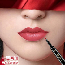Lipstick pen Lip liner pen double-head rotating automatic matte The same Audi waterproof and long-lasting without fading big name
