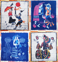 Guizhou Miao handmade batik murals ethnic handmade batik decorative paintings home hotel decoration murals