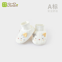 Micro-lion grazing newborn foot cover autumn and winter baby thick warm toddler socks newborn baby Full Moon supplies