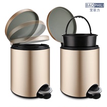 Stepped stainless steel trash can home living room bedroom cute kitchen bathroom foot creative large covered