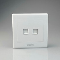 86 Concealed wall panel white telephone computer dual port socket Network cable telephone weak current engineering socket