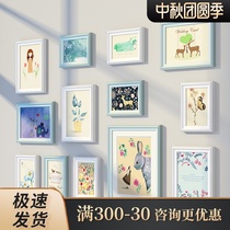 Photo Wall photo frame hanging wall combination non-perforated decorative wall photo album Wall creative living room background wall photo wall
