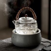 Fengming household ceramic kettle Tea stove Glass Rattan beam kettle Electric ceramic stove Tea maker Kung Fu tea pot