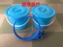 Thickened plastic bucket ring Medical cart trash can with protective bucket ring Instrument car health bucket Medicine bowl bowl ring