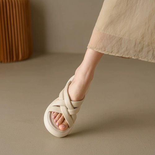 Женские тапочки Xiyouxiu на платформе с круглым носком