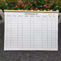 Customized Vehicle Cargo Transportation Record Form Logistics Company Departure Times Handwritten Bookkeeping Revenue and Expenditure Details