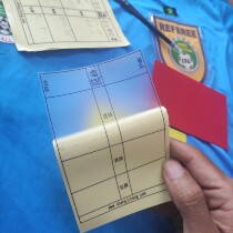 Shang Jutang# Football referee match recording paper referee self-adhesive rewritable Red Yellow card transparent sticker