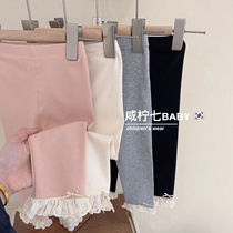 Salty 7 2022 Spring South Korean version of girl lace lace underpants female baby elastic body little leggings