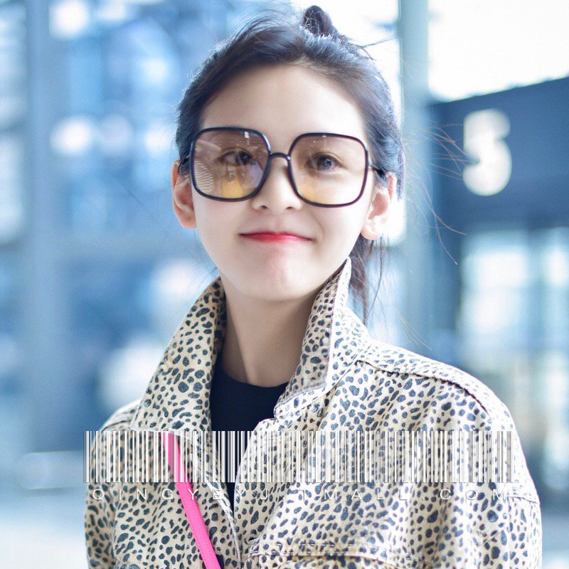 2021 new trendy sunglasses womens ins street shoot big face round face thin star with the same big frame fashion sunglasses