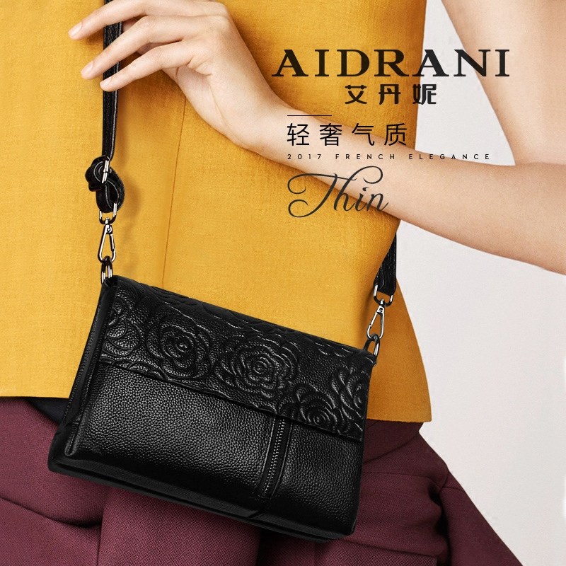 Slant bag lady 2019 New Fashion genuine leather lady bag mom Bao Han version Baita cowhide single shoulder straddle bag