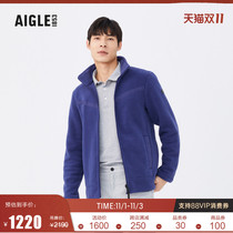 AIGLE Aigao autumn and winter mens C300 thickened warm elastic quick-drying comfortable full-pull fleece jacket