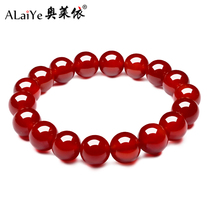 Red and black natural agate bracelet female couple crystal life Tiger pearl string jewelry boy day gift non-Forbidden City