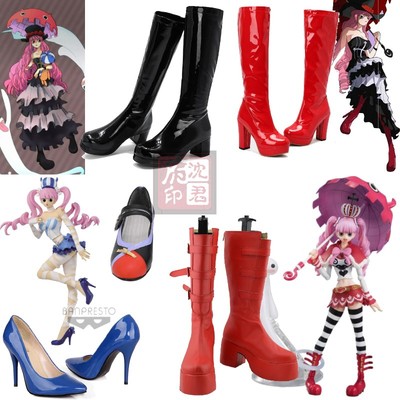 taobao agent One Piece Perona COS shoes custom anime shoes COS boots support the picture customization