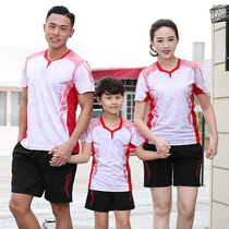 New short-sleeved badminton suit for men and women children quick-drying breathable Korean version of table tennis uniforms training Sports Uniforms