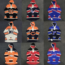 Tide brand European and American skateboard plus velvet sweater street dance hip hop hiphop hooded hockey suit long sleeve T-shirt men and women couples