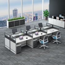 Staff desk Simple modern 2 4 6 people screen partition desk Staff table Office table and chair combination