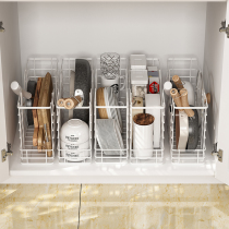 Cabinet pot storage rack pot lid Chopping Board kitchen storage cabinet under sink sink kitchenware box finishing basket artifact