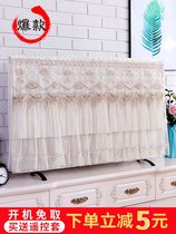 (New) TV Hood dust cover 55-inch European LCD 65 lace modern simple hanging TV cloth cover